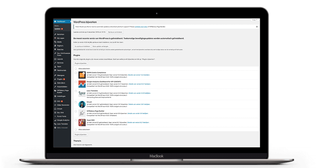 WordPress onderhoud