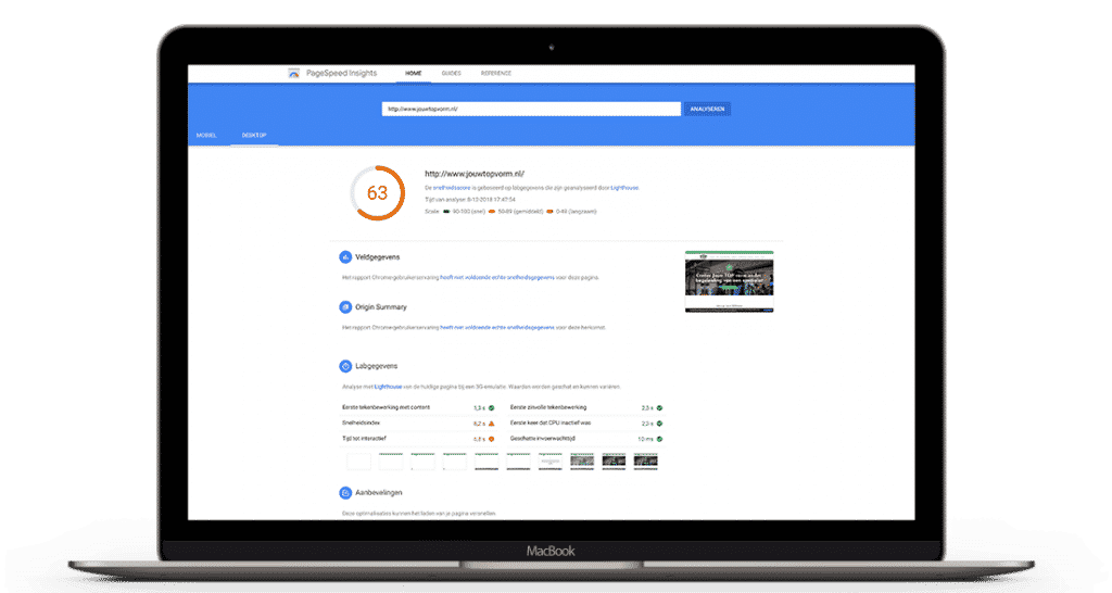 Website scan aanvragen bij 2BeFresh