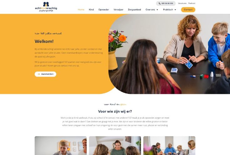 nieuwe website voor echtkinderachtig